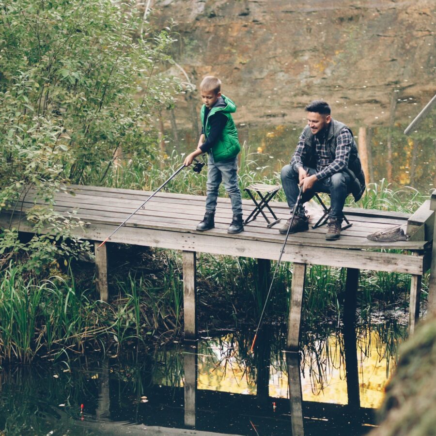 Fishing from the dock