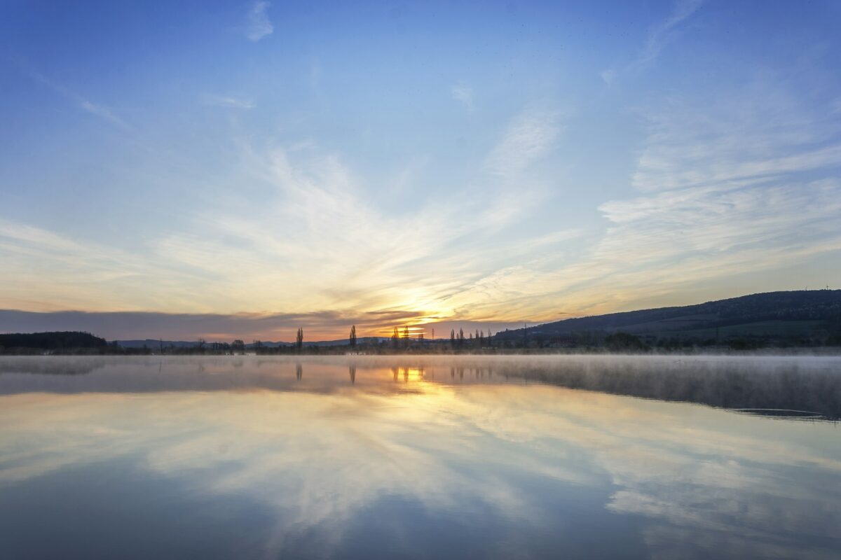 Calm lake in the morning