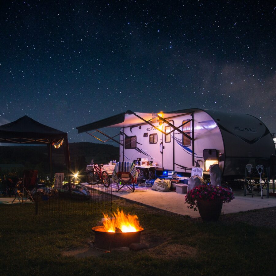 RV at a campsite