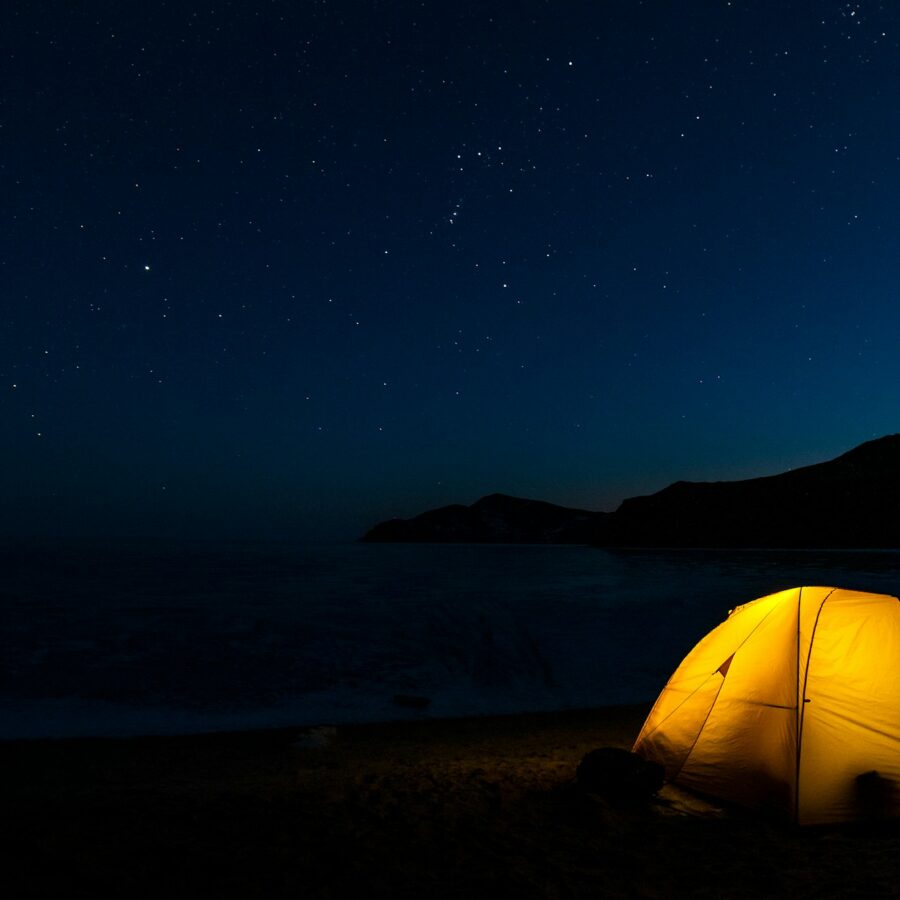 Tent at night